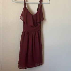 Maroon Dress with Adjustable Straps